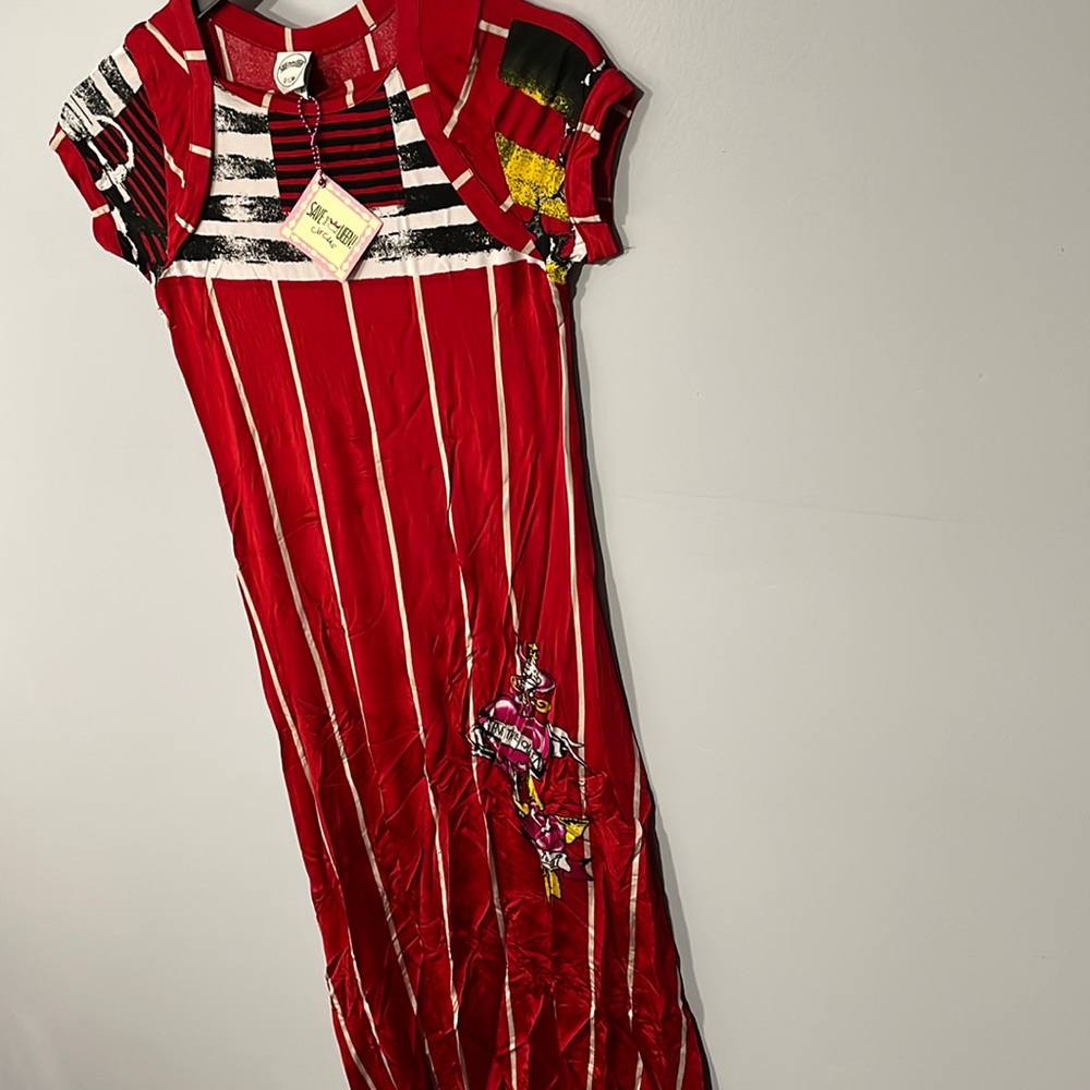 NWT Save the Queen Circus Girls Vintage Red Striped Dress Size 8 & 12